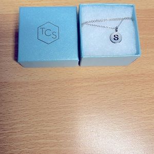 Touchstone Crystal’s initial necklace in silver